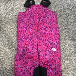 The North Face Pink Leopard Print Snowsuit